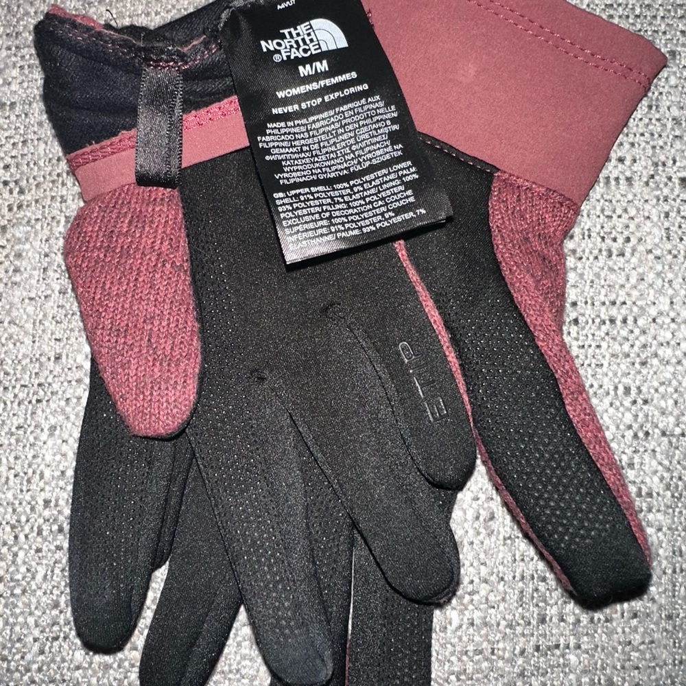 The North Face Women's INDI 3.0 E-tip Gloves in Wild Ginger, size medium